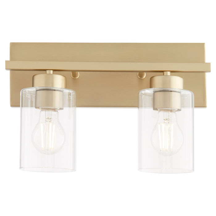 Quorum 5012-2-80 Two Light Vanity, Aged Brass