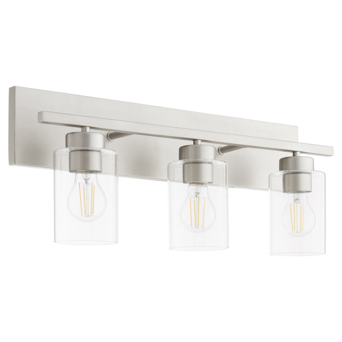 Quorum 5012-3-65 Three Light Vanity, Satin Nickel