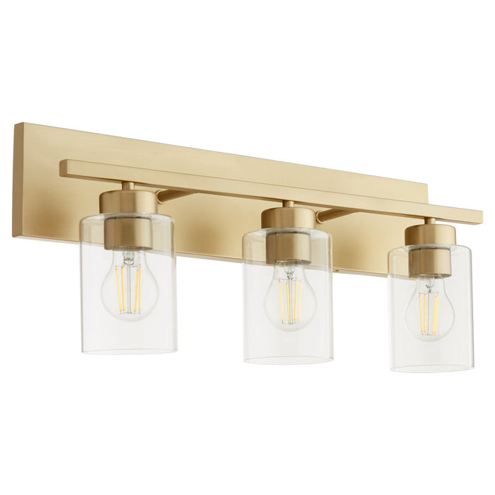 Quorum 5012-3-80 Three Light Vanity, Aged Brass