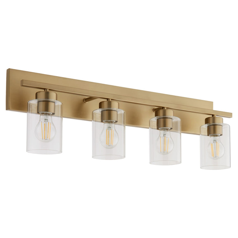 Quorum 5012-4-80 Four Light Vanity, Aged Brass