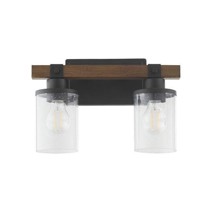 Quorum 5089-2-69 Two Light Vanity, Textured Black Walnut