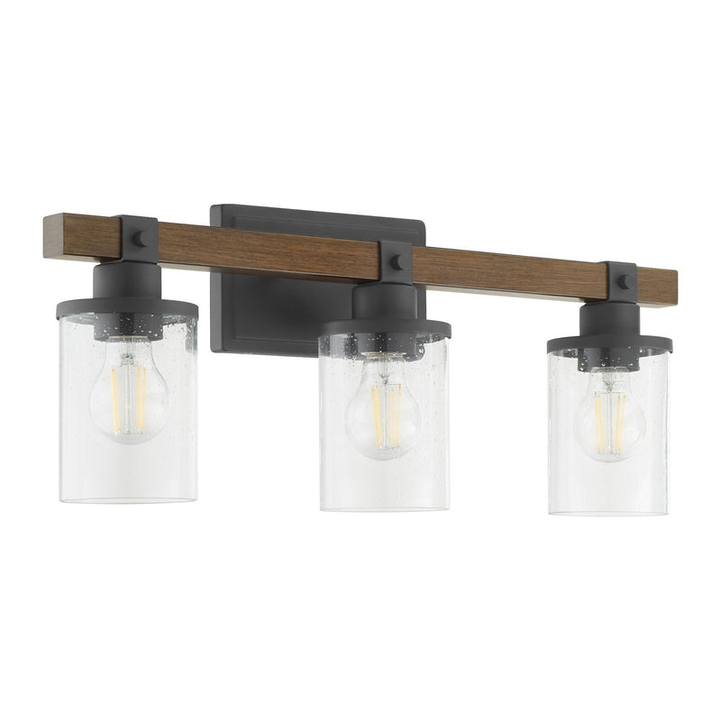 Quorum 5089-3-69 Three Light Vanity, Textured Black Walnut