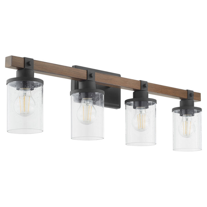 Quorum 5089-4-69 Four Light Vanity, Textured Black Walnut