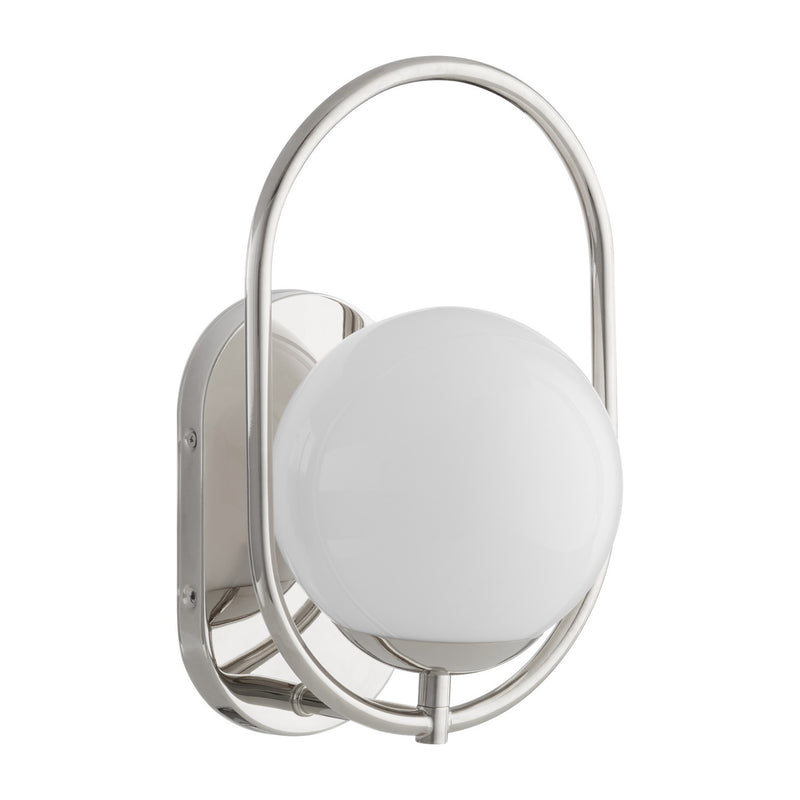 Quorum 5137-1-62 One Light Wall Mount, Polished Nickel