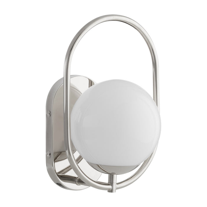 Quorum 5137-1-62 One Light Wall Mount, Polished Nickel