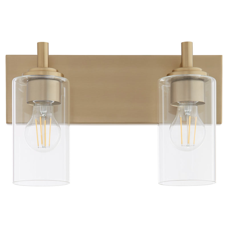 Quorum 5200-2-80 Two Light Vanity, Aged Brass