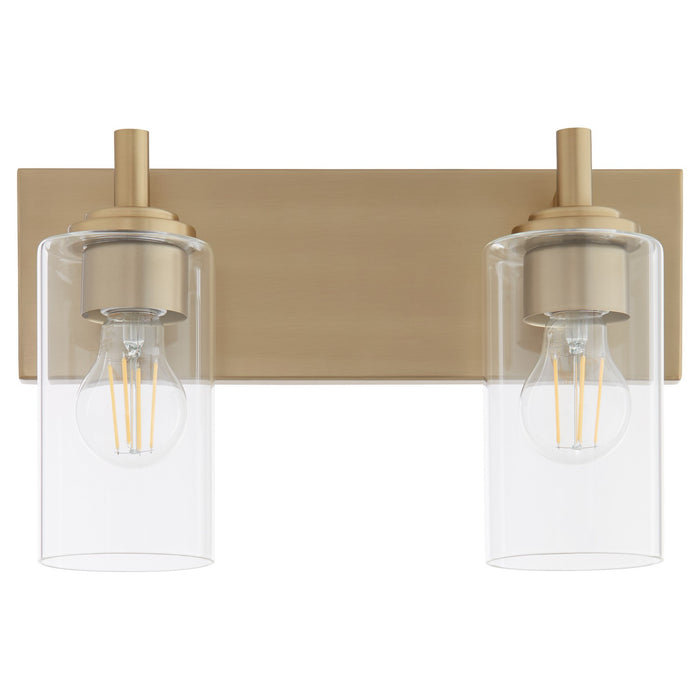 Quorum 5200-2-80 Two Light Vanity, Aged Brass