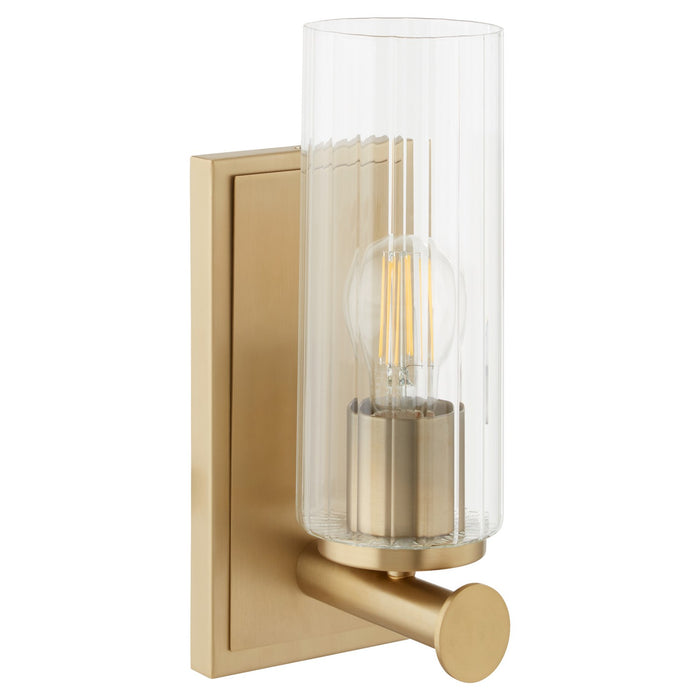 Quorum 540-1-80 One Light Wall Mount, Aged Brass