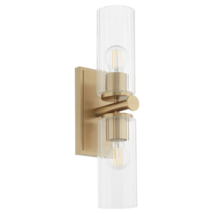 Quorum 540-2-80 Two Light Wall Mount, Aged Brass