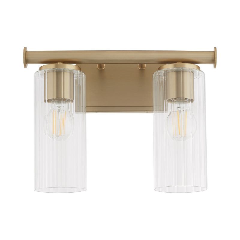 Quorum 541-2-80 Two Light Vanity, Aged Brass