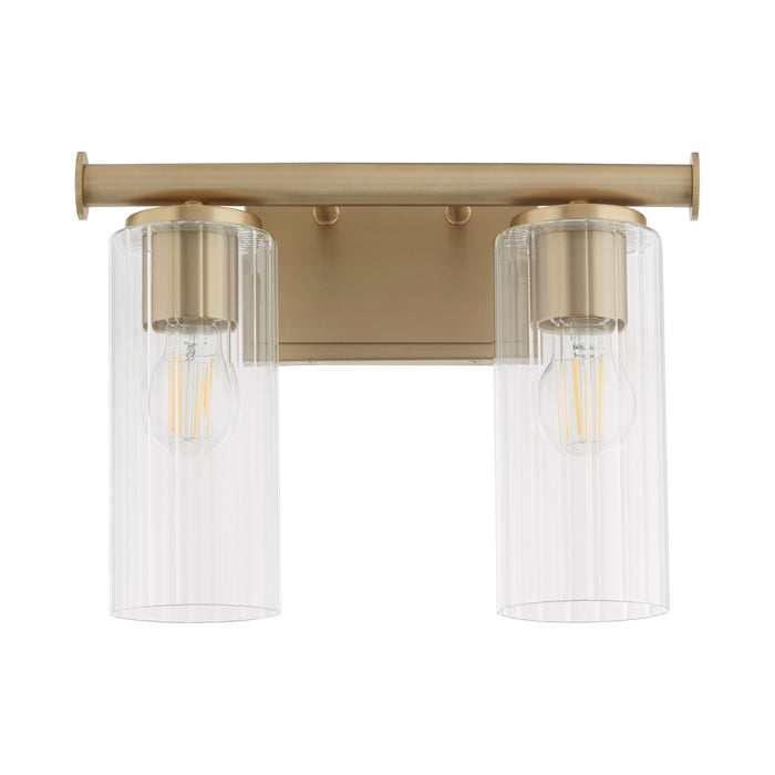 Quorum 541-2-80 Two Light Vanity, Aged Brass