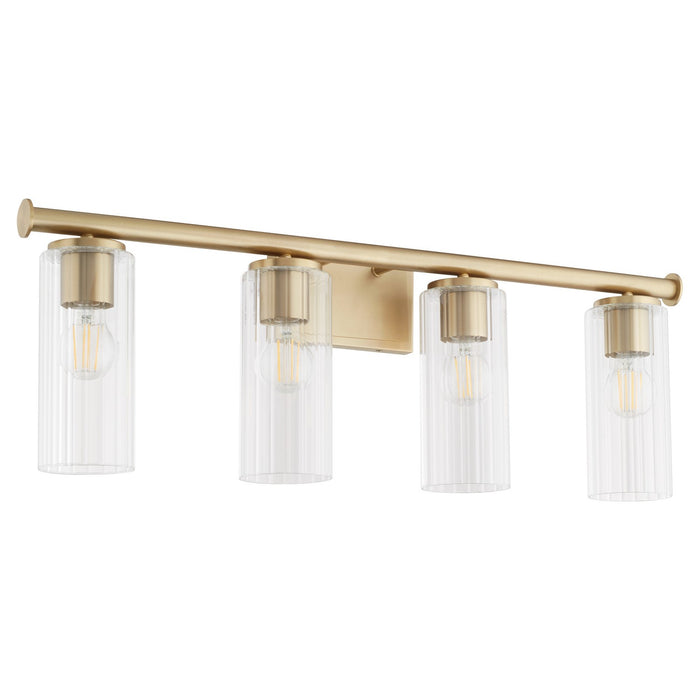 Quorum 541-4-80 Four Light Vanity, Aged Brass