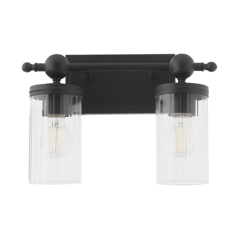 Quorum 560-2-59 Two Light Vanity, Matte Black