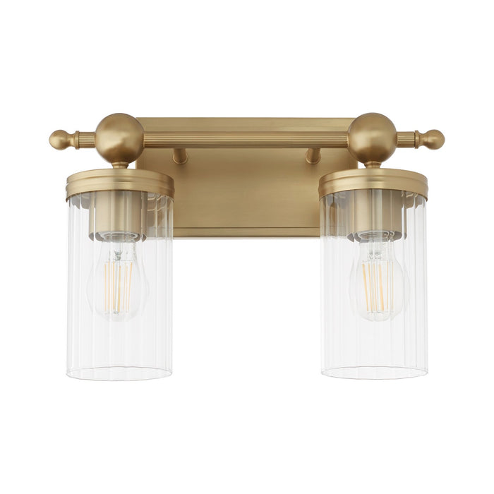 Quorum 560-2-80 Two Light Vanity, Aged Brass