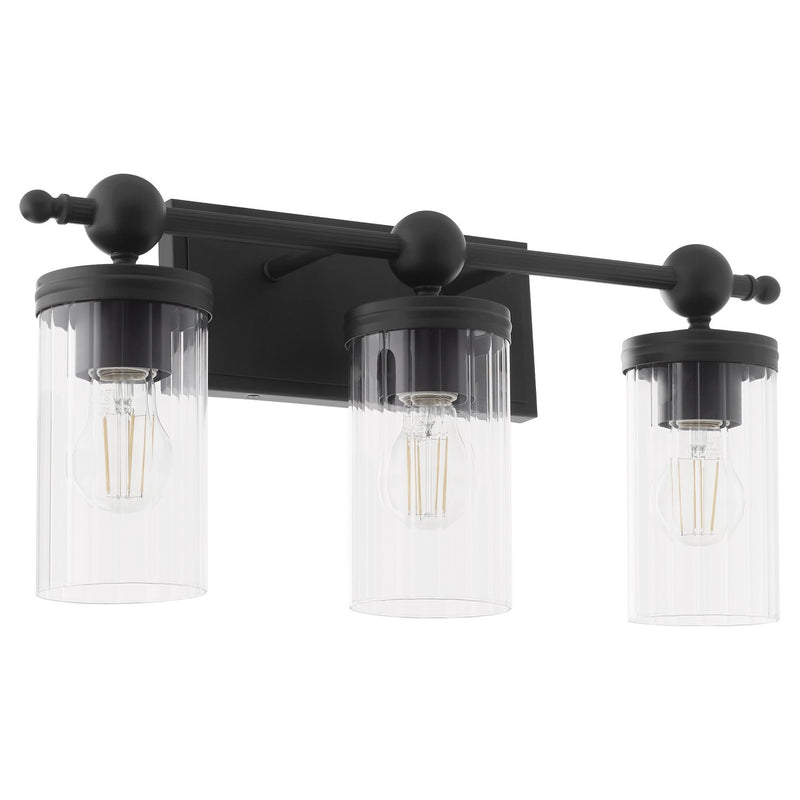 Quorum 560-3-59 Three Light Vanity, Matte Black