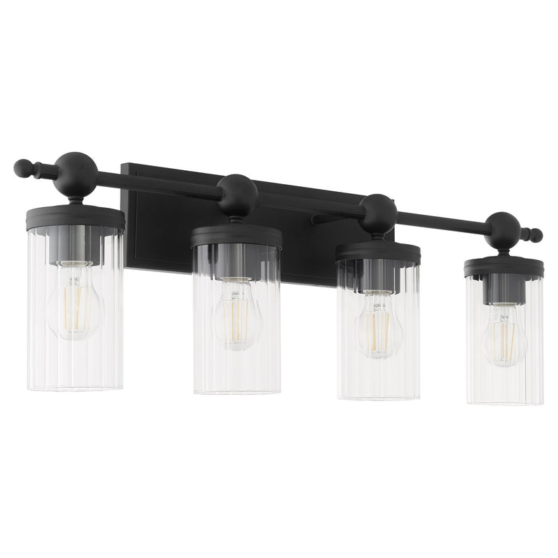 Quorum 560-4-59 Four Light Vanity, Matte Black