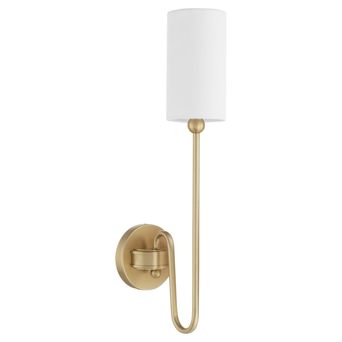 Quorum 597-1-80 One Light Wall Mount, Aged Brass