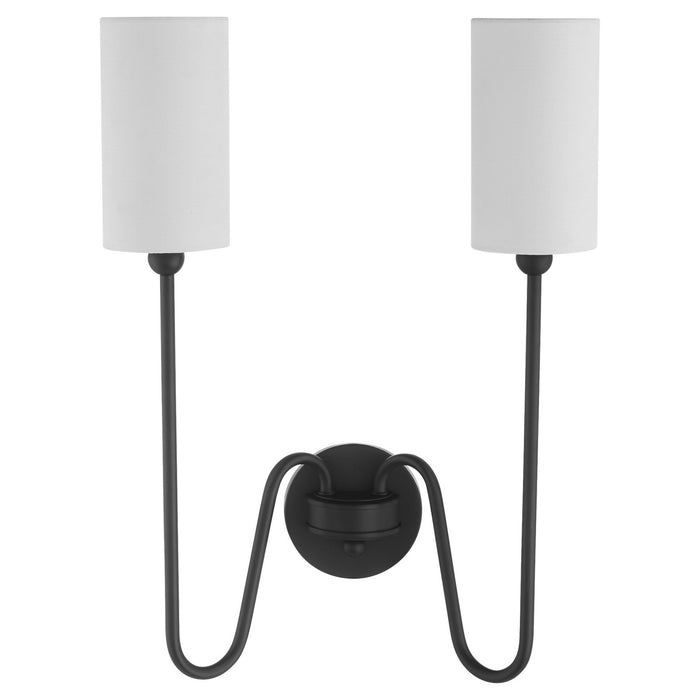 Quorum 597-2-59 Two Light Wall Mount, Matte Black