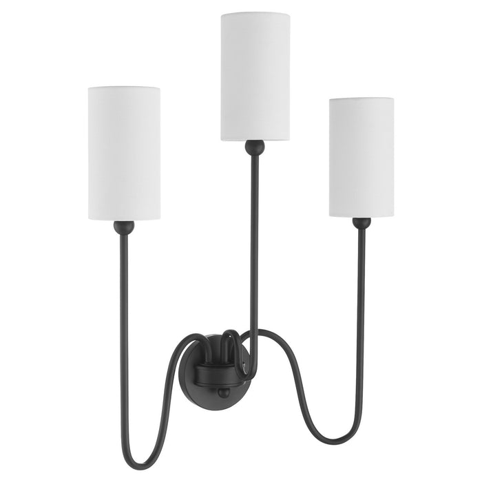 Quorum 597-3-59 Three Light Wall Mount, Matte Black