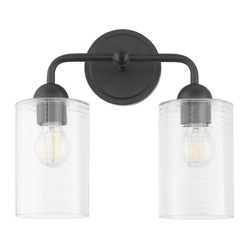 Quorum 598-2-59 Two Light Vanity, Matte Black
