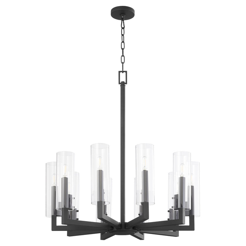 Quorum 6277-10-69 Ten Light Chandelier, Textured Black