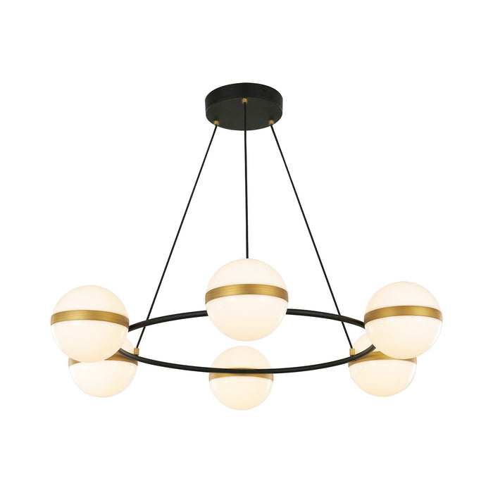 Alora CH302006MBBG LED Chandelier, Matte Black/Brushed Gold
