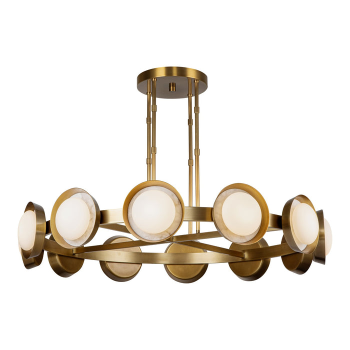 Alora CH320050VB LED Chandelier, Vintage Brass