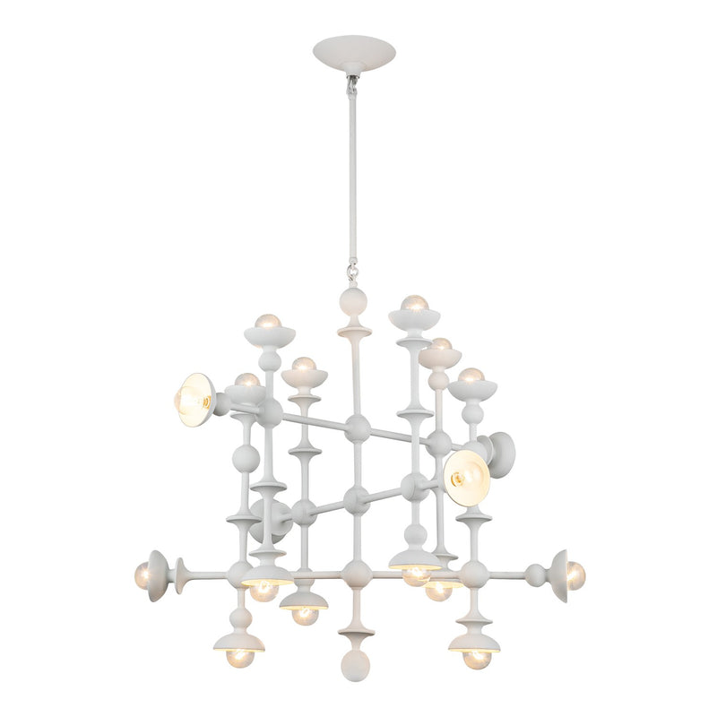 Alora CH328129AW 18 Light Chandelier, Antique White