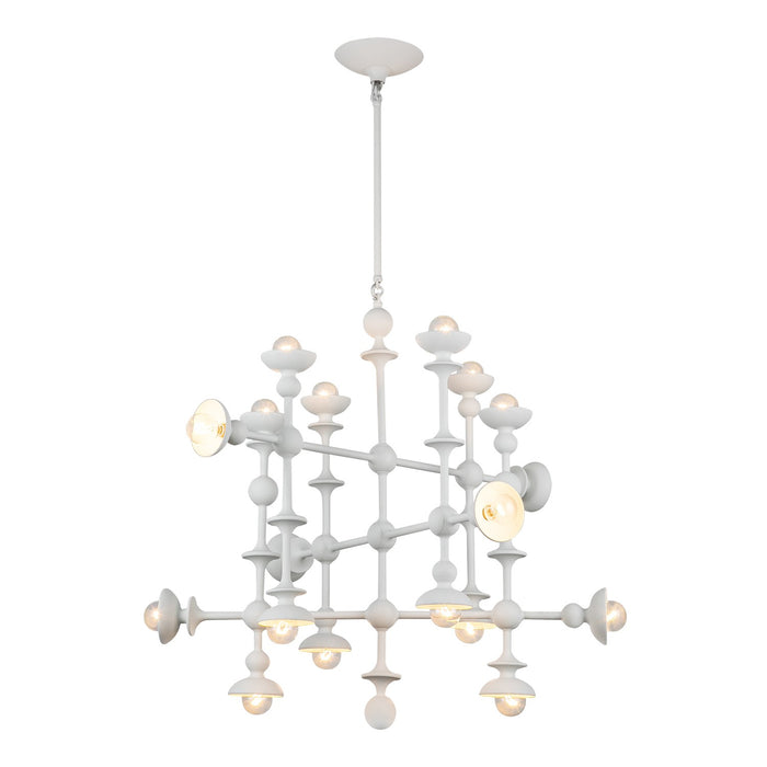 Alora CH328129AW 18 Light Chandelier, Antique White