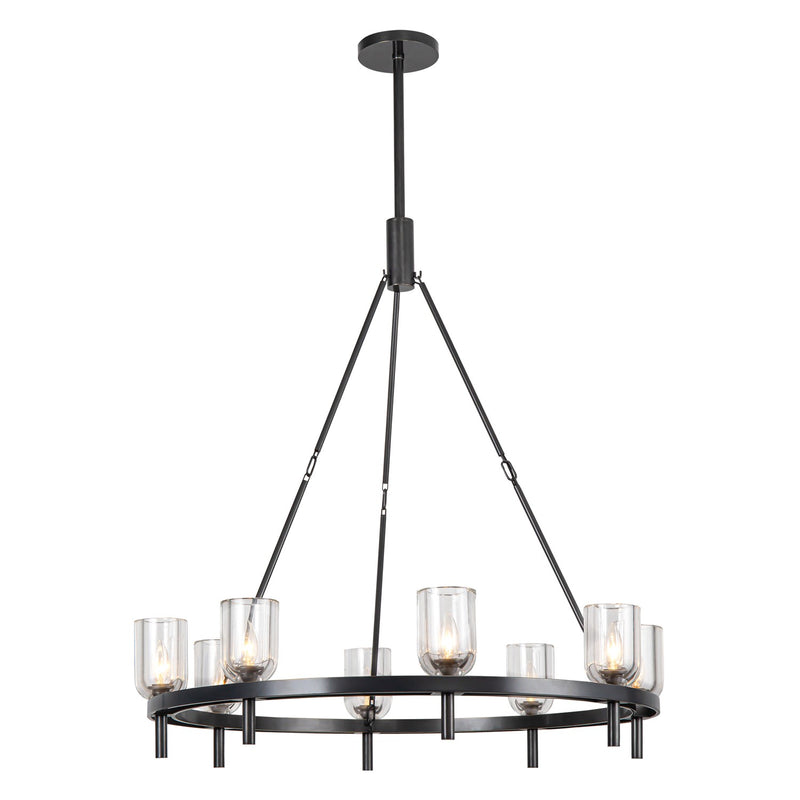 Alora CH338836UBCC Eight Light Chandelier, Clear Crystal/Urban Bronze