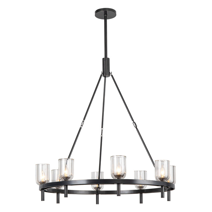 Alora CH338836UBCC Eight Light Chandelier, Clear Crystal/Urban Bronze