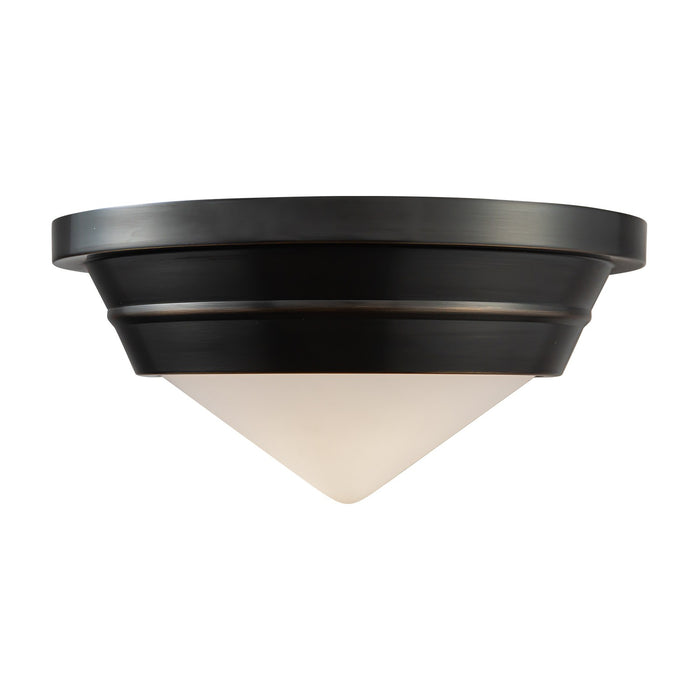 Alora FM348010UBOP One Light Flush Mount, Urban Bronze/Opal Matte Glass