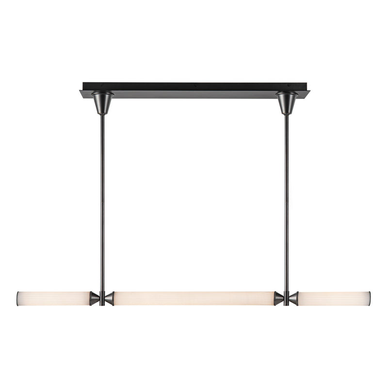 Alora LP348148UBFR LED Linear Pendant, Urban Bronze/Frosted Ribbed Glass
