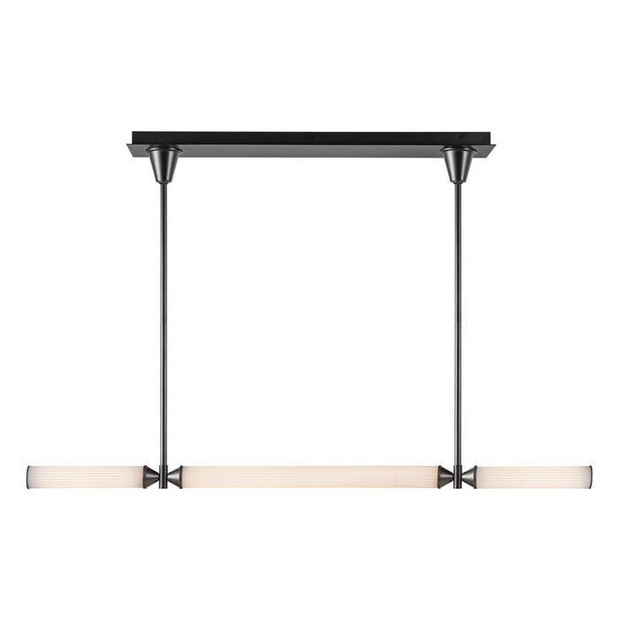 Alora LP348148UBFR LED Linear Pendant, Urban Bronze/Frosted Ribbed Glass