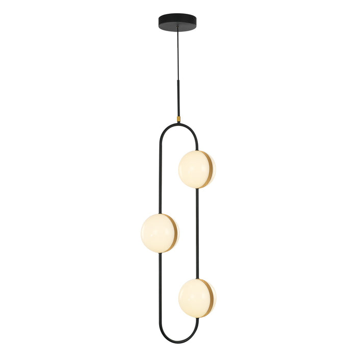 Alora PD302003MBBG LED Pendant, Matte Black/Brushed Gold