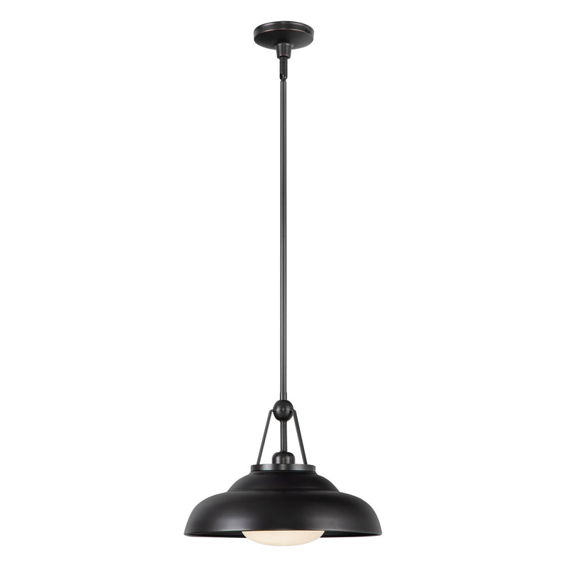Alora PD344014UBGO One Light Pendant, Urban Bronze/Glossy Opal