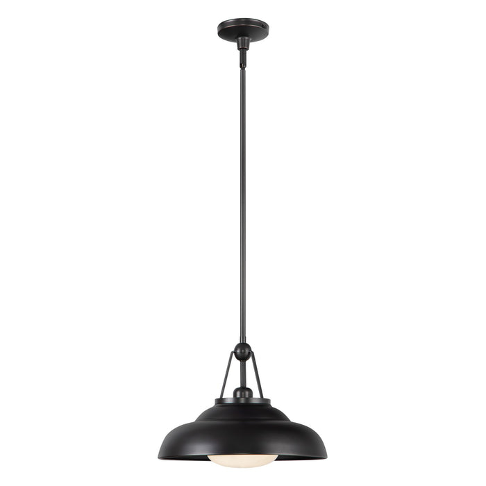 Alora PD344014UBGO One Light Pendant, Urban Bronze/Glossy Opal