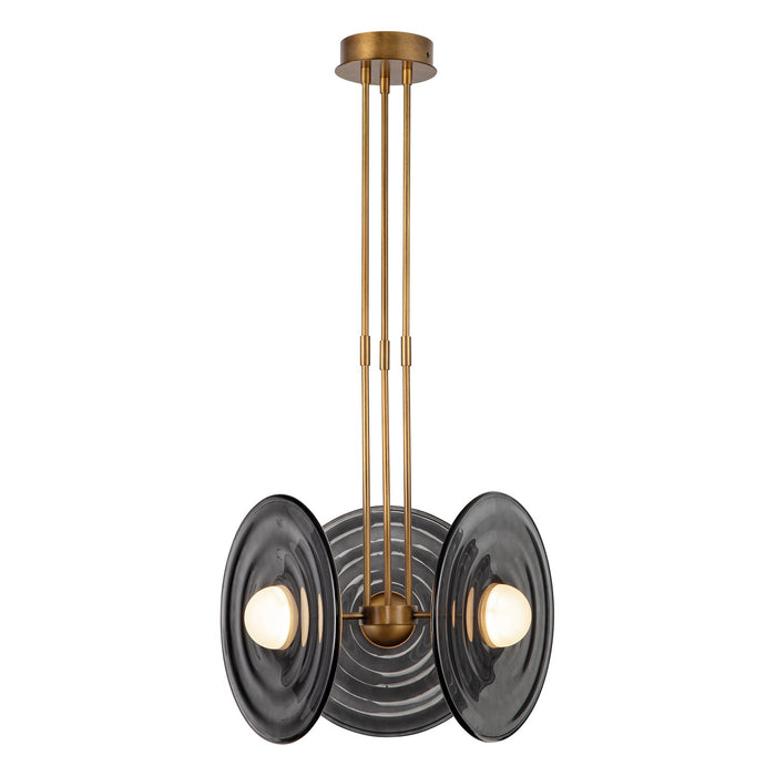 Alora PD350318VBSM LED Pendant, Vintage Brass/Smoked
