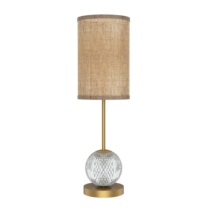 Alora TL321201NBWL LED Lamp, Natural Brass/White Linen