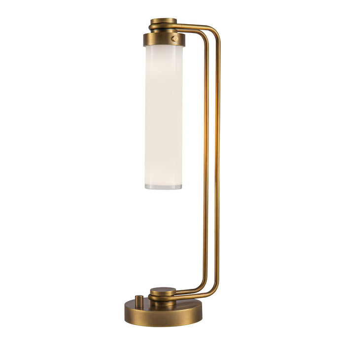 Alora TL355022VBGO One Light Table Lamp, Vintage Brass/Glossy Opal