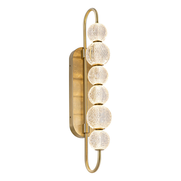 Alora WV321628NB LED Vanity, Natural Brass