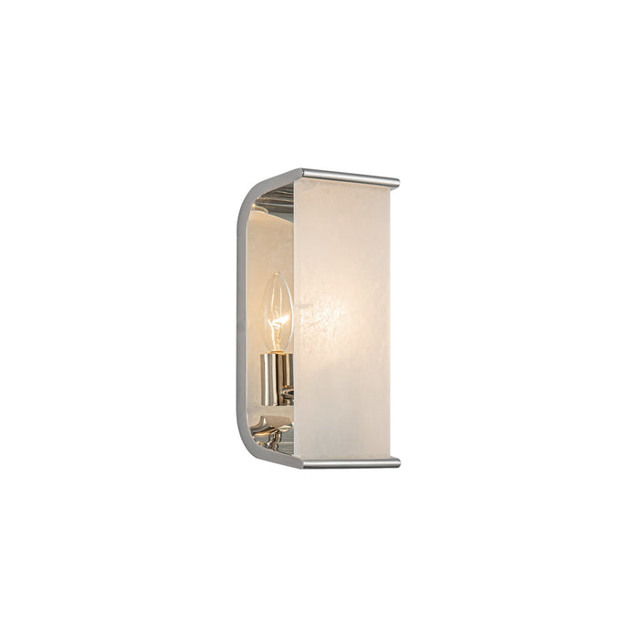 Alora WV327010PNAR One Light Wall Sconce, Polished Nickel/Alabaster