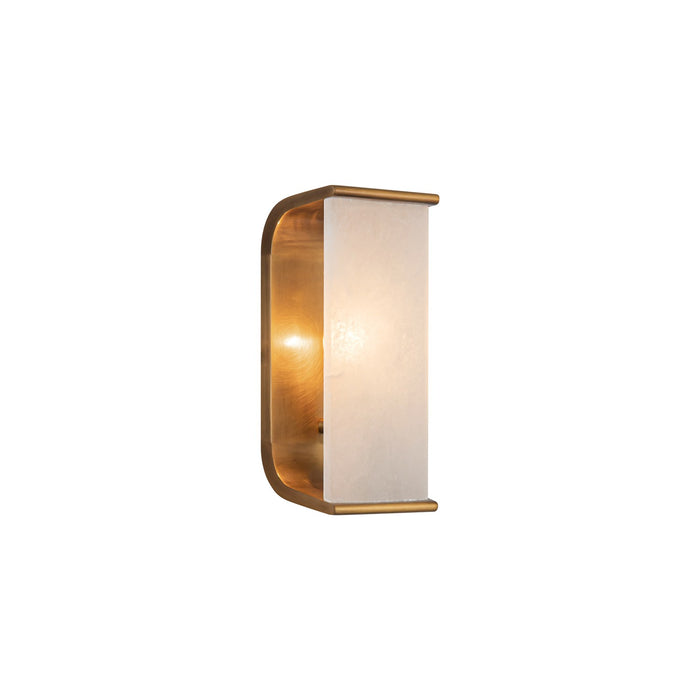 Alora WV327010VBAR One Light Wall Sconce, Vintage Brass/Alabaster