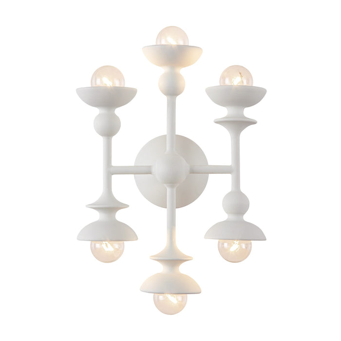 Alora WV328611AW Six Light Vanity, Antique White