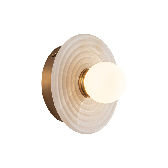 Alora WV346006VBAR LED Vanity, Vintage Brass/Alabaster