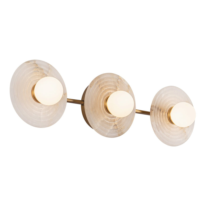 Alora WV346322VBAR LED Vanity, Vintage Brass/Alabaster