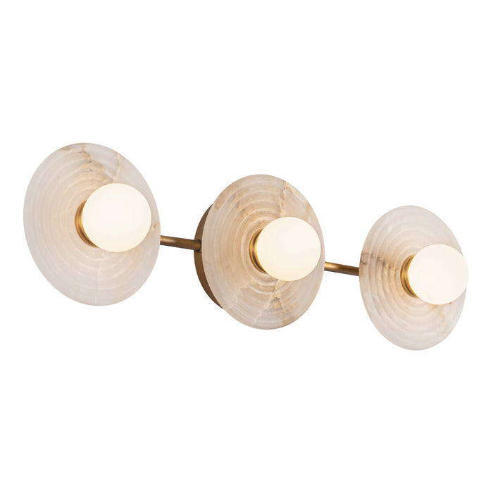 Alora WV346322VBAR LED Vanity, Vintage Brass/Alabaster