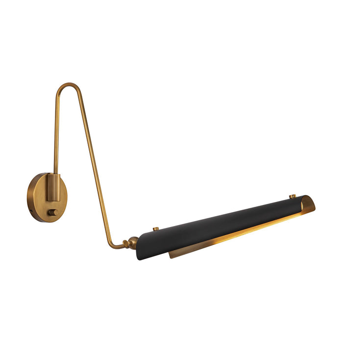 Alora WV347104MBVB LED Vanity, Matte Black/Vintage Brass