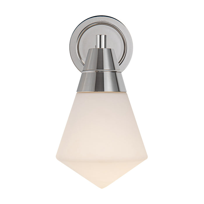 Alora WV348106PNOP One Light Wall Sconce, Polished Nickel/Opal Matte Glass