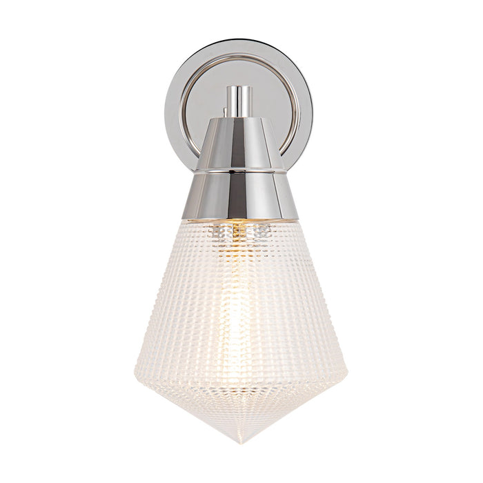 Alora WV348106PNPG One Light Wall Sconce, Polished Nickel/Prismatic Glass